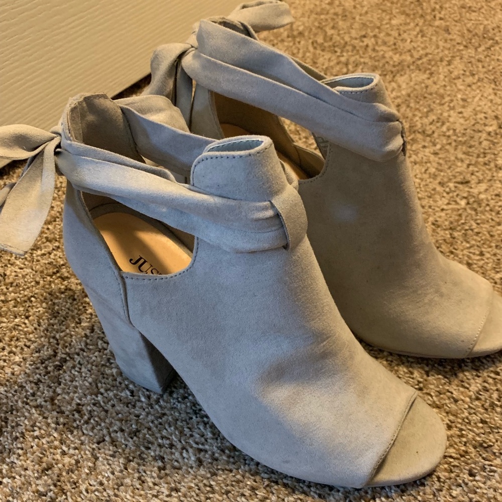 Gray Just Fab Booties